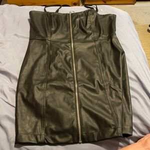 This is a pleather dress.